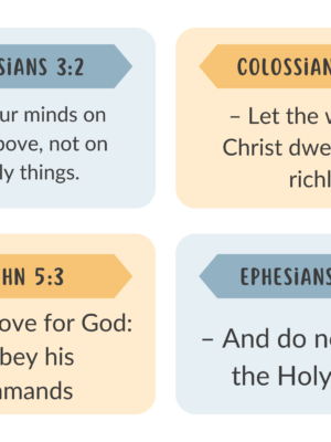 52 Memory Bible Verse Cards